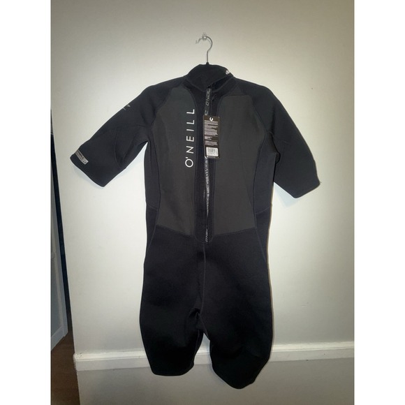 O'Neill Women's Reactor-2 2mm Back Zip Short Sleeve Spring Black Wetsuit Size XL